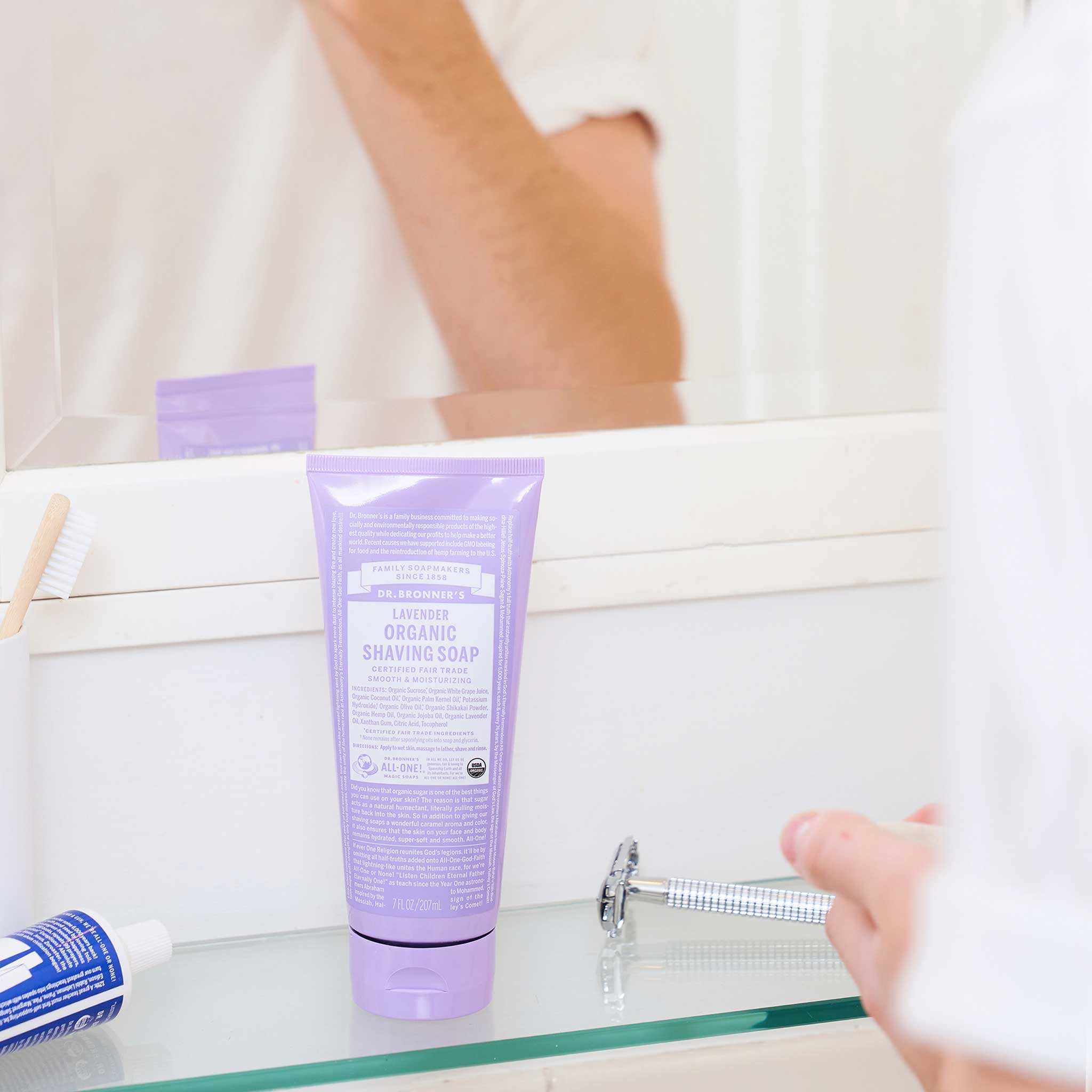 Alternative view of Lavender Organic Shaving Soaps